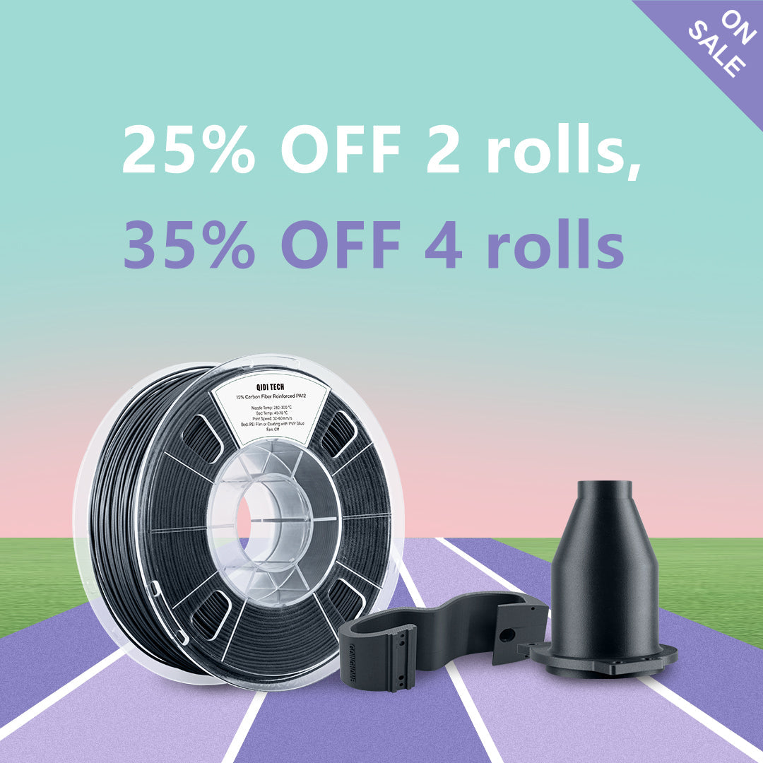 QIDI Carbon Fiber Filament PA12CF Optimal Strength for 3D Printing