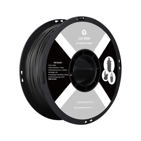 ABS Rapido Filament - Black HEX Code #000000