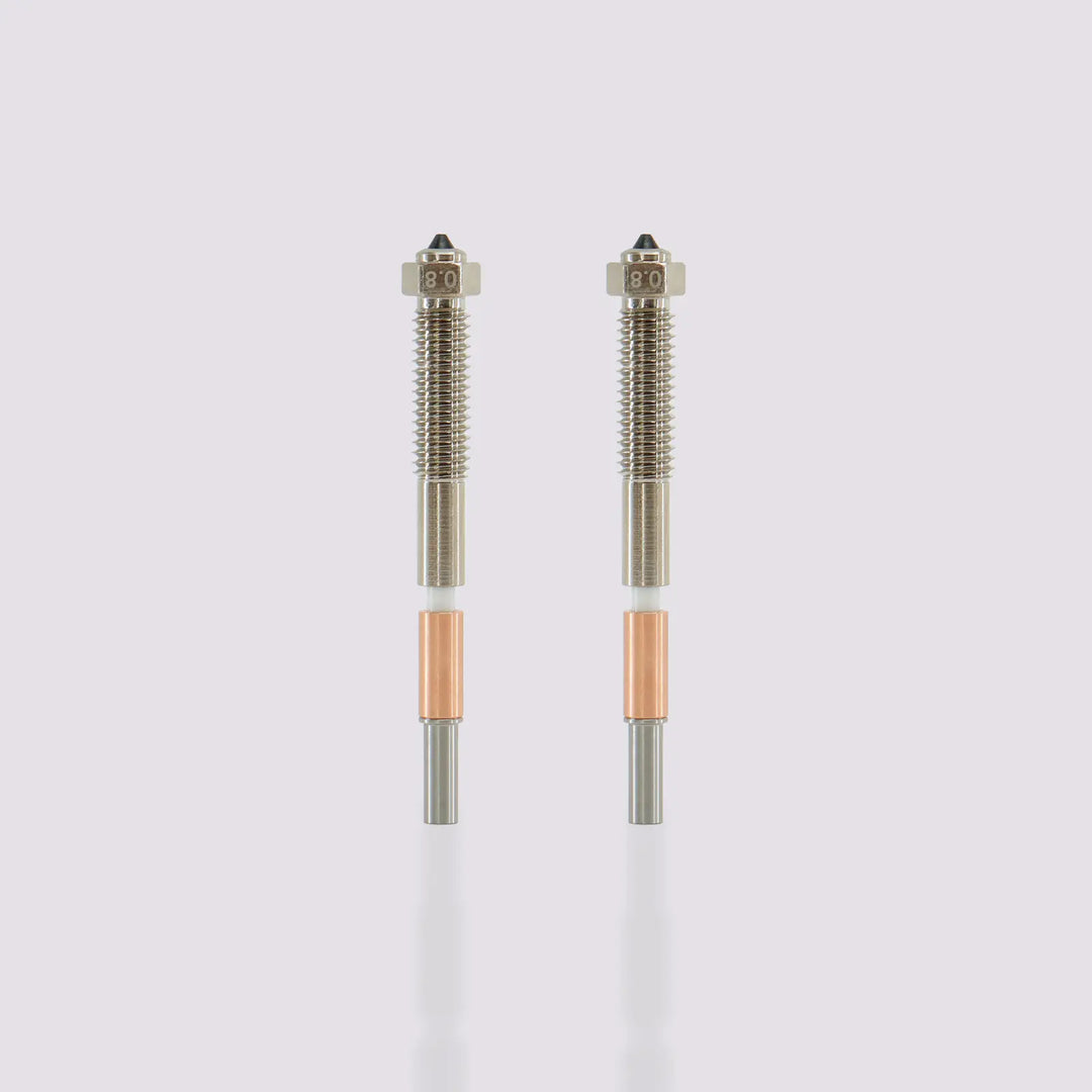 Two QIDI Tech Max4 Bimetal Nozzles with 0.8 mm size