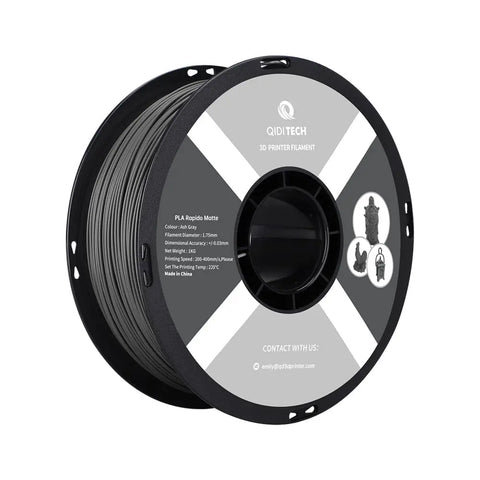 PLA Matte Rapido Filament - Ash Gray  HEX Code #313335