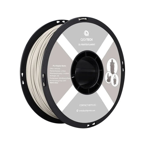 PLA Matte Rapido Filament - Tech Gray HEX Code #C1C1C1