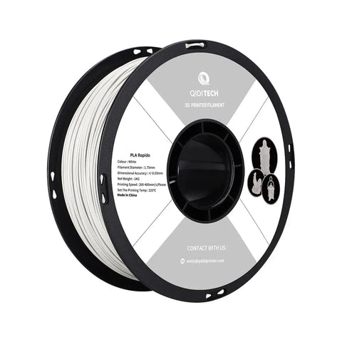PLA Rapido Filament - White HEX Code #FFFFFF