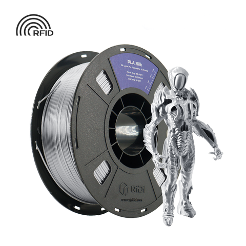 PLA Silk Filament - 1kg / UK / Sliver HEX Code #8A8D8F